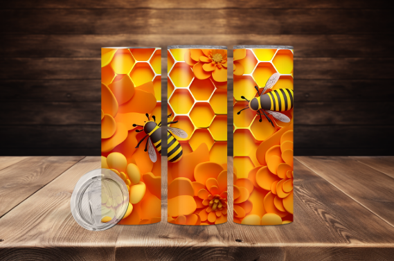 Honeycomb with Bees