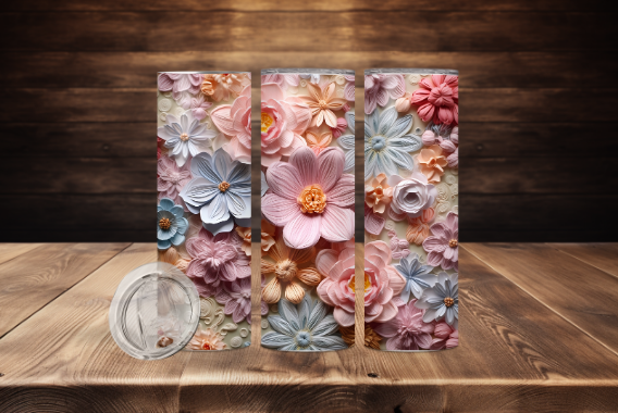 3D Pastel Flowers