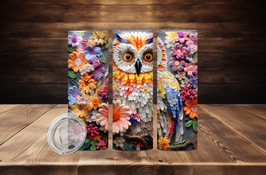 3D Floral Owl