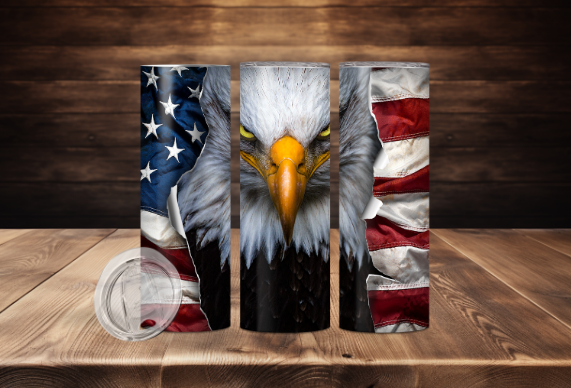 Eagle with American Flag