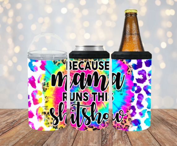 Mama Runs This Shitshow 4 in 1 Koozie