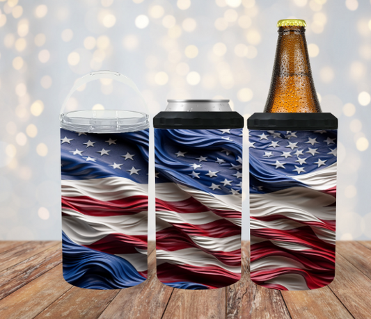 American Flag 4 in 1 Koozie