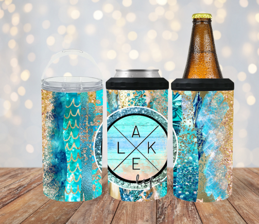 Glittery Lake 4 in 1 Koozie