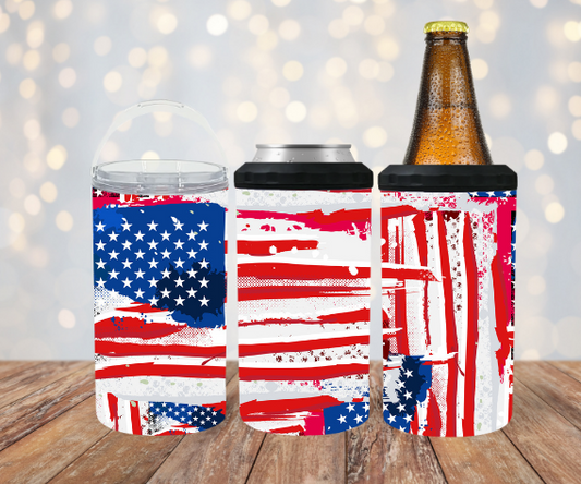 American Flag 4 in 1 Koozie