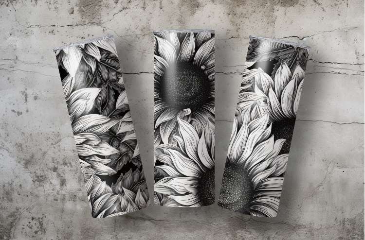 B&W Sunflowers