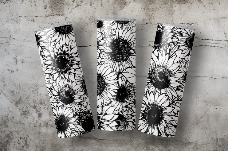 Black and White Sunflowers