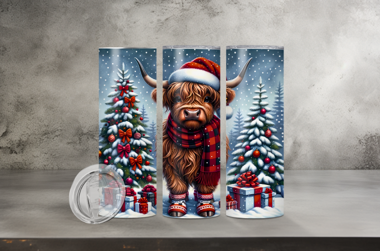 Christmas Highland Cow