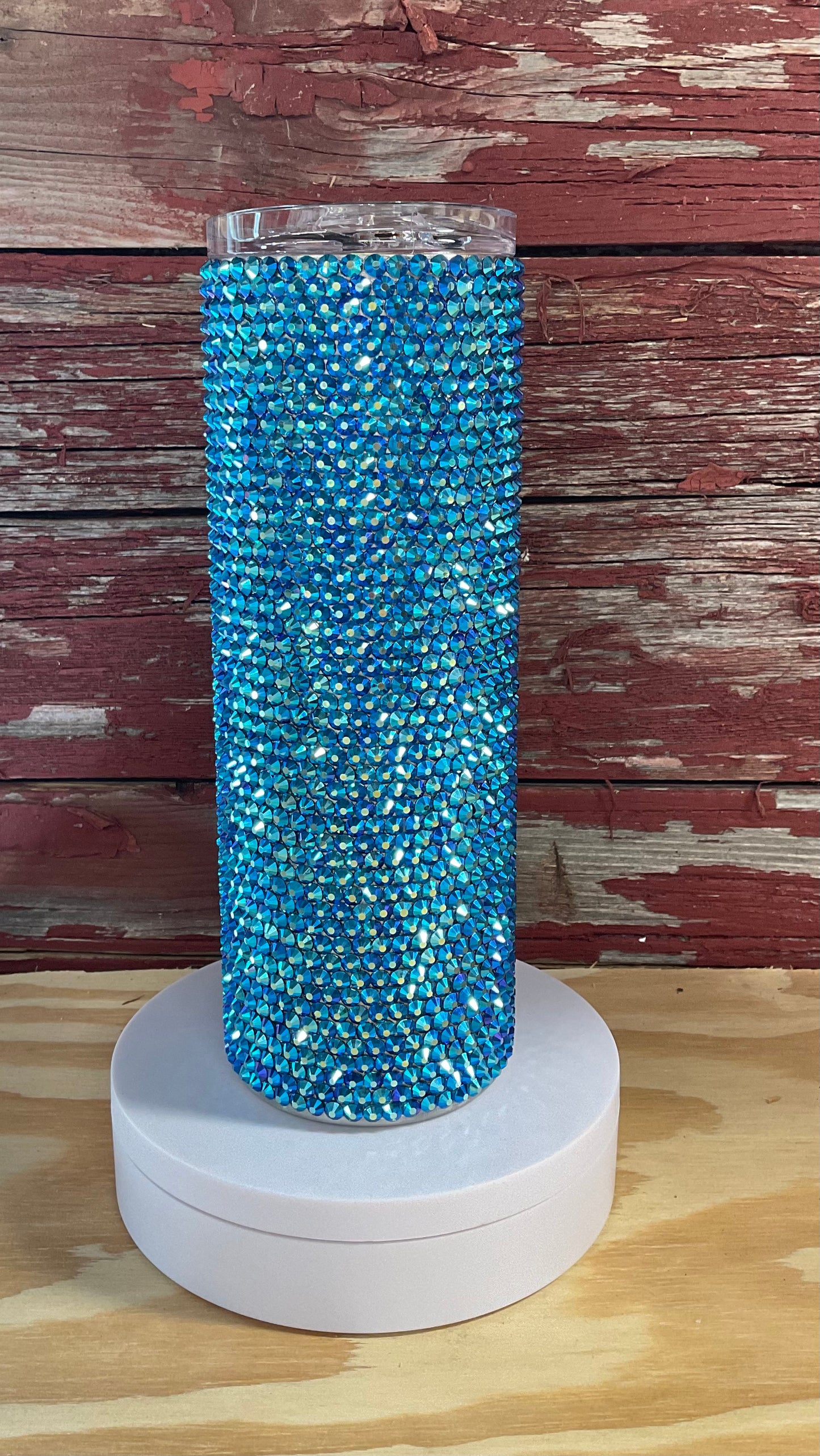 20 Ounce Skinny Glass Rhinestone Tumbler