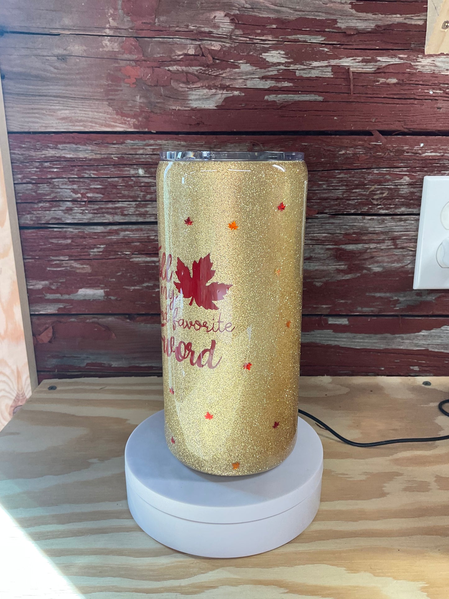 20 Ounce Thick Epoxy Fall Themed Tumbler