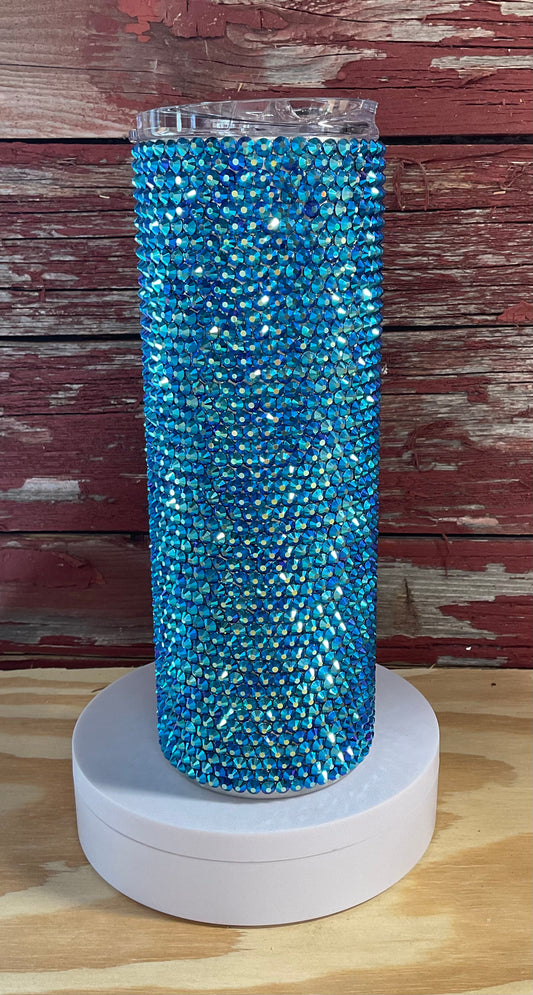 20 Ounce Skinny Glass Rhinestone Tumbler